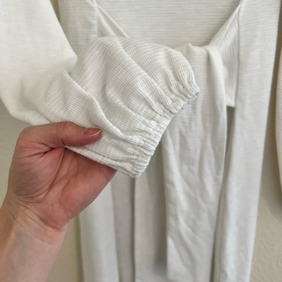 [Lionstill] Casual Tie White Long Sleeve Dress Size Small - Picture 4 of 7